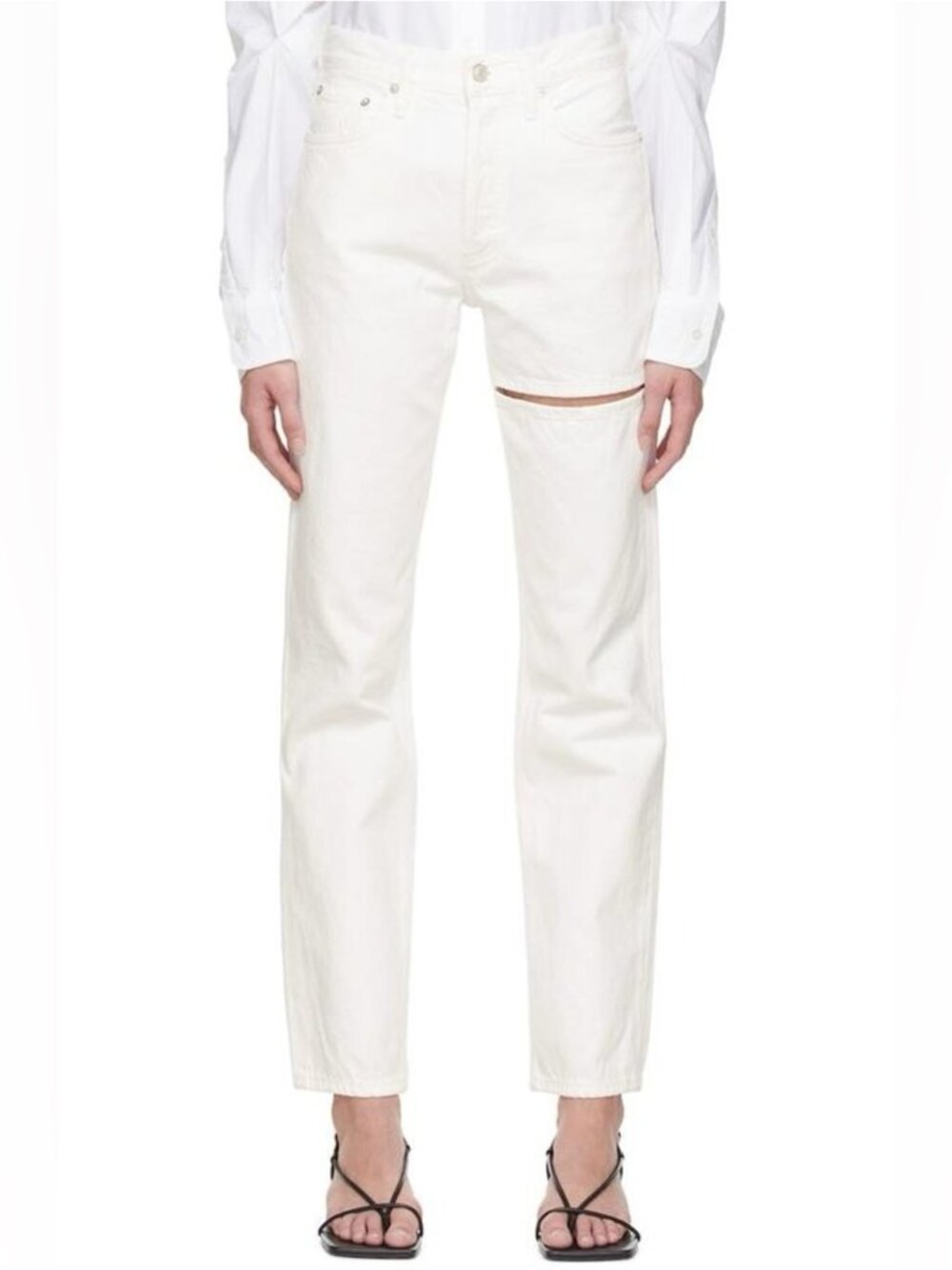 Agolde Lana Slice Jeans White Size 25